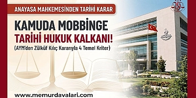Anayasa Mahkemesi'nden Mobbinge Hukuk Kalkanı
