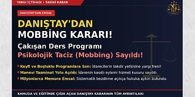 Danıştay'dan Tarihi Mobbing Kararı