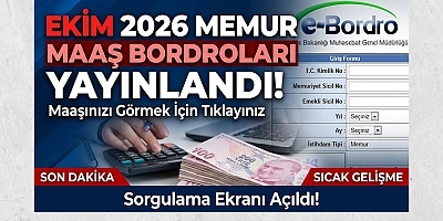 Ekim Ayı Memur Maaş Bordroları Yayınlandı