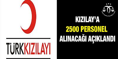 Kızılay'a 2500 Personel