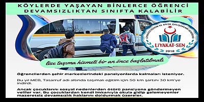 Köylerde yaşayan binlerce öğrenci devamsızlıktan sınıfta kalabilir