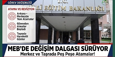 MEB'De Değişim Dalgası Sürüyor