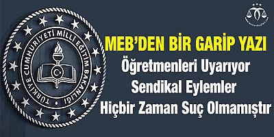 MEB'den Öğretmenlere Bir Garip yazı