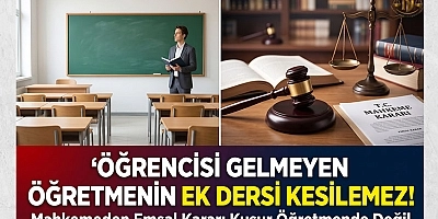 Öğrencisi Gelmeyenin Ek Ders Ücreti Kesilemez!