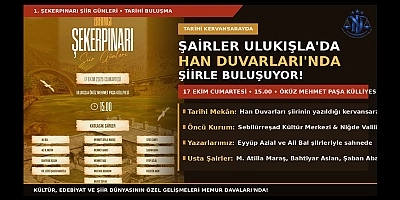 Şairler Niğde Ulukışla'da Buluşuyor