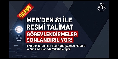Vekâleten Görevlendirmeleri İvedilikle Sonlandırın Emri