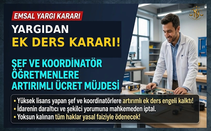 Yargıdan Emsal Ek Ders Kararı