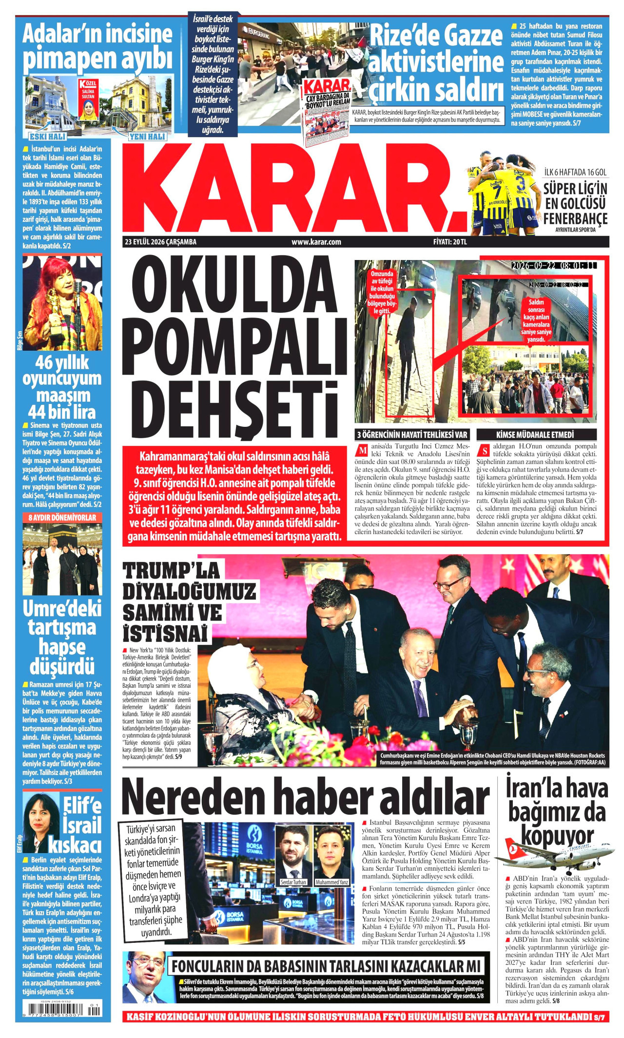 Karar Gazetesi gazetesi manşeti