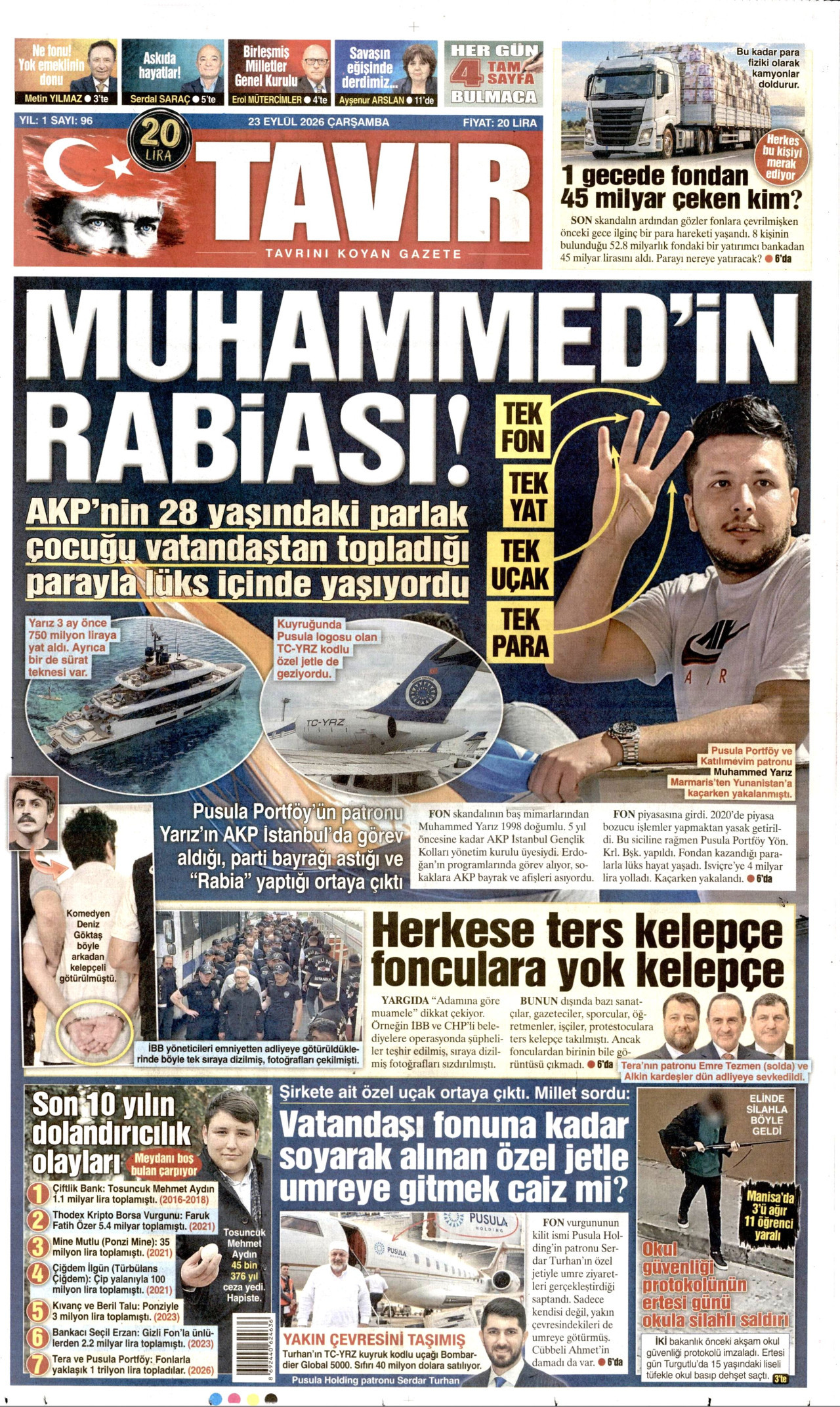 Tavır Gazetesi Gazetesi gazetesi manşeti